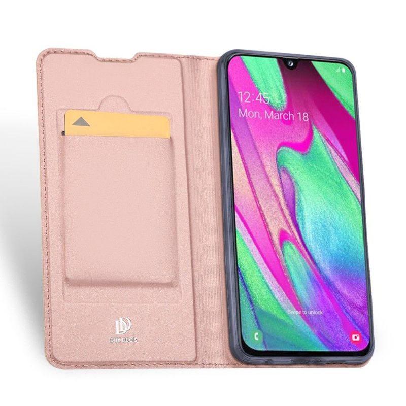 Cover voor Samsung Galaxy A40 Anti-fall Zakelijk Kunstleer