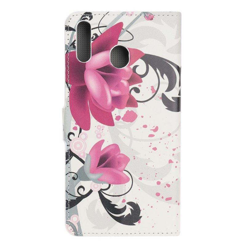 Cover voor Samsung Galaxy A40 Folio-hoesje Lotusbloem