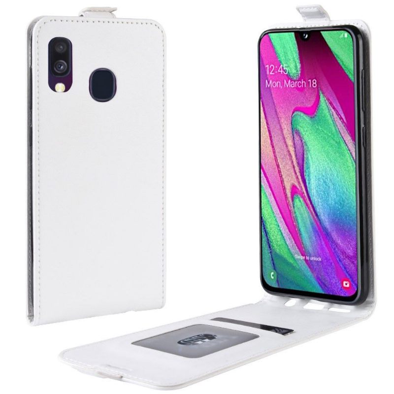 Cover voor Samsung Galaxy A40 Folio-hoesje Verticaal Kunstleer