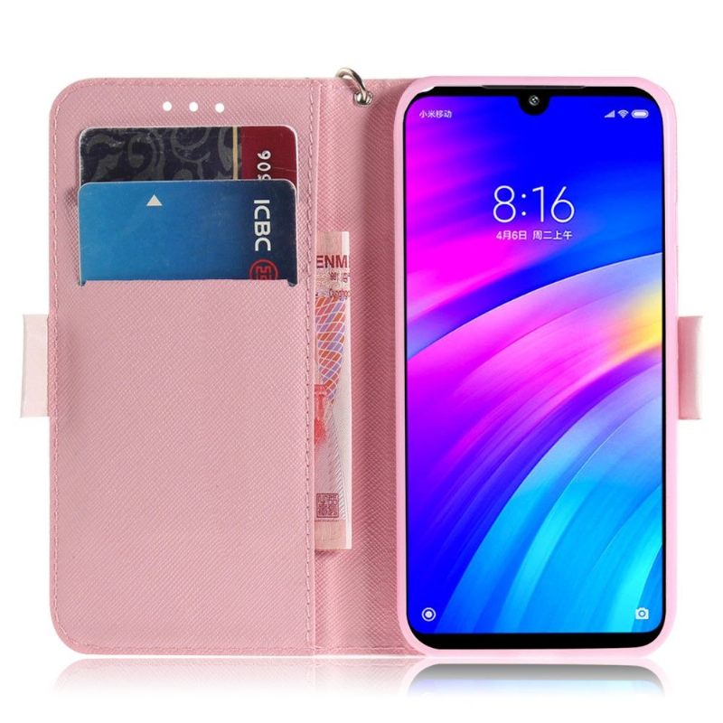 Cover voor Samsung Galaxy A40 Met Ketting Hakpatroon