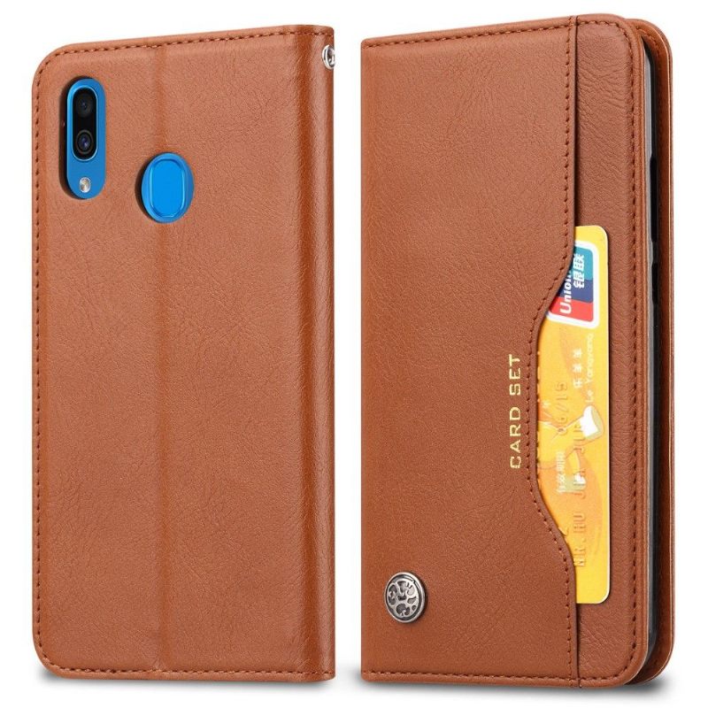 Flip Case voor Samsung Galaxy A40 Leren Stand Case