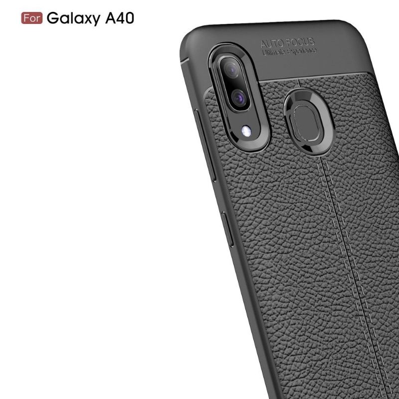 Hoesje voor Samsung Galaxy A40 Afwerkingsgel Van Kunstleer