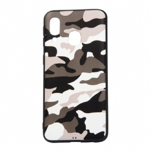 Hoesje voor Samsung Galaxy A40 Anti-fall Militaire Camo Gel