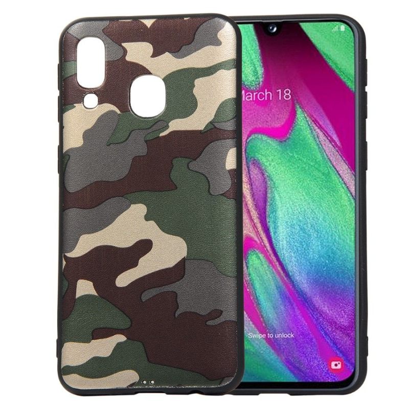 Hoesje voor Samsung Galaxy A40 Anti-fall Militaire Camo Gel