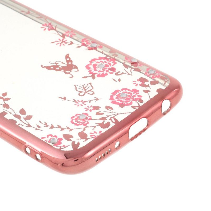 Telefoonhoesje voor Samsung Galaxy A40 Bescherming Bloemen Spring Sheer - Rose Goud