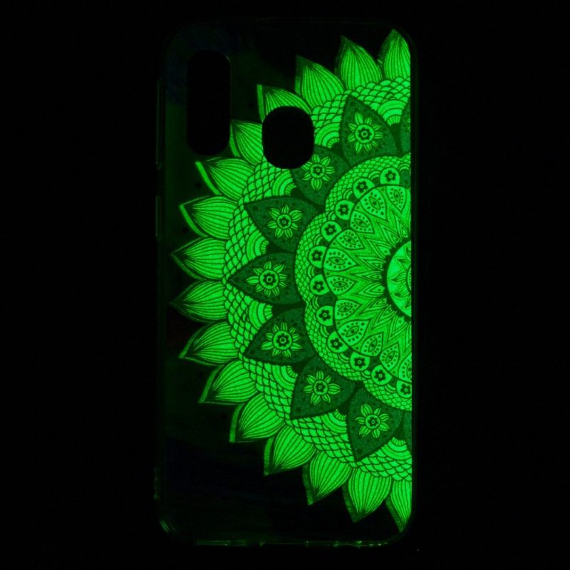 Telefoonhoesje voor Samsung Galaxy A40 Bescherming Lichtgevende Bloemenmandala