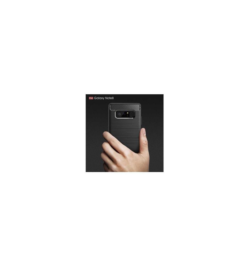 Hoesje voor Samsung Galaxy Note 8 Geborsteld Koolstof
