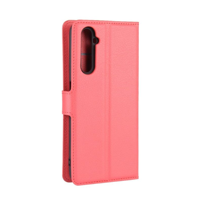 Leren Hoesje voor Realme 6 Pro Portemonnee Leren Leerstijl - Rood