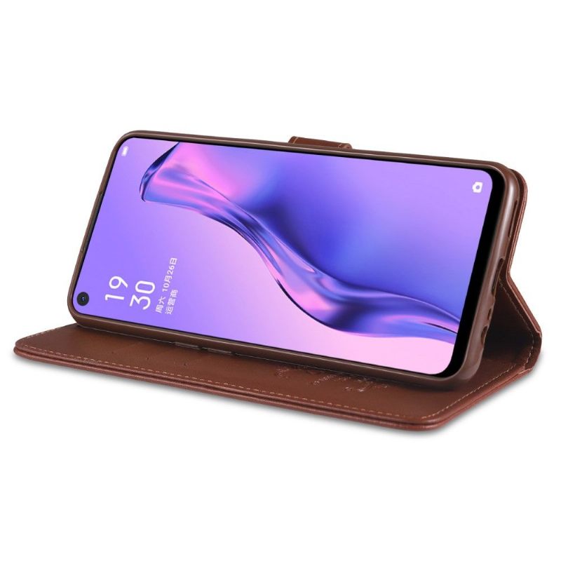 Flip Case voor Oppo A53 Azns Leereffect