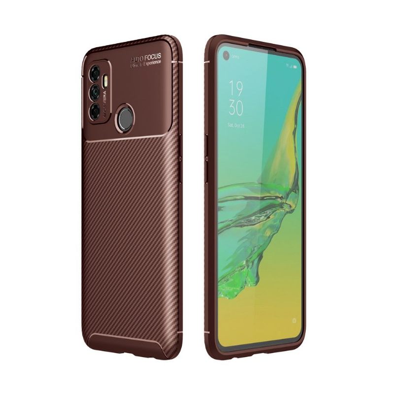 Hoesje voor Oppo A53 Koolstofvezeleffect