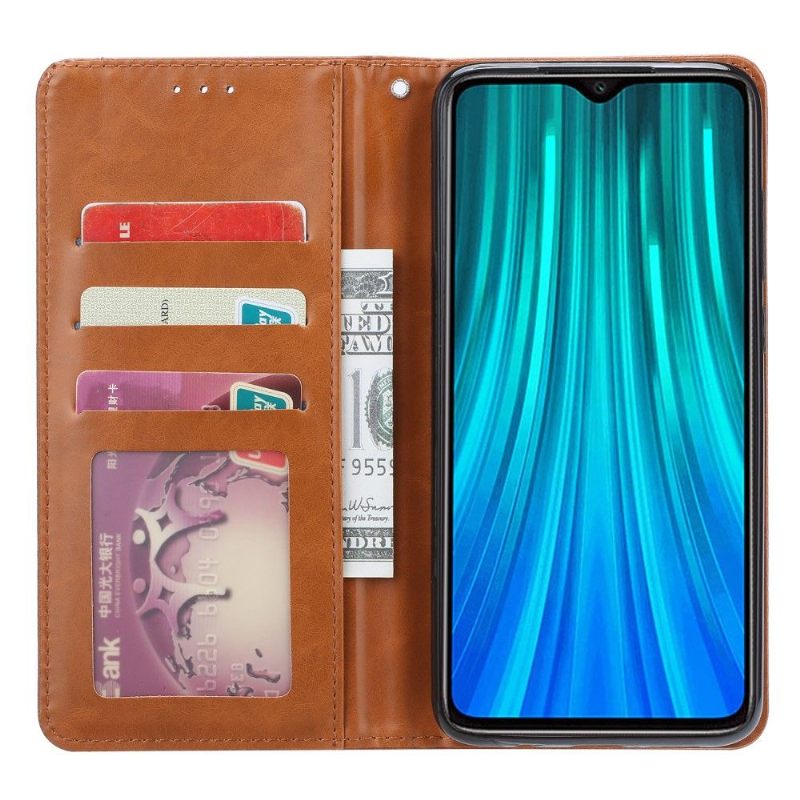 Flip Case voor Xiaomi Redmi Note 8 Pro Leren Effect Stand Case