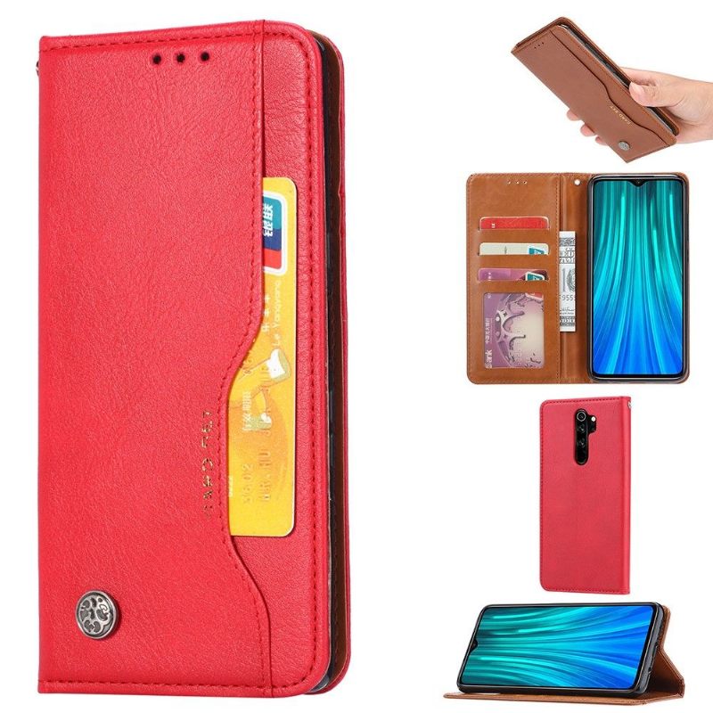 Flip Case voor Xiaomi Redmi Note 8 Pro Leren Effect Stand Case