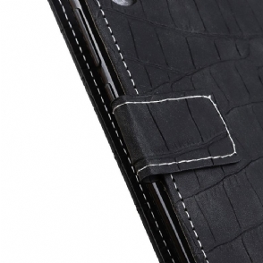 Folio-hoesje voor Xiaomi Redmi Note 8 Pro Kunstleer Krokodil-effect