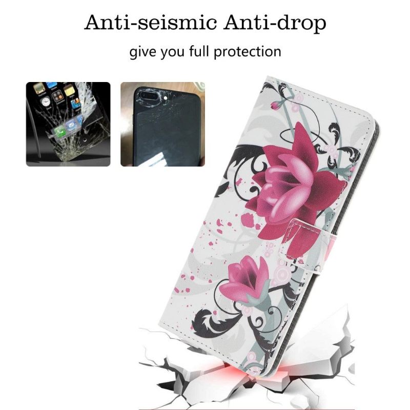 Folio-hoesje voor Xiaomi Redmi Note 8 Pro Lotusbloemen