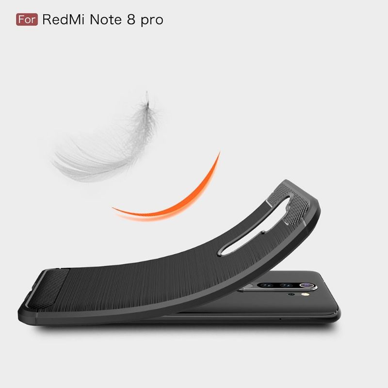Hoesje voor Xiaomi Redmi Note 8 Pro Koolborstel Gel
