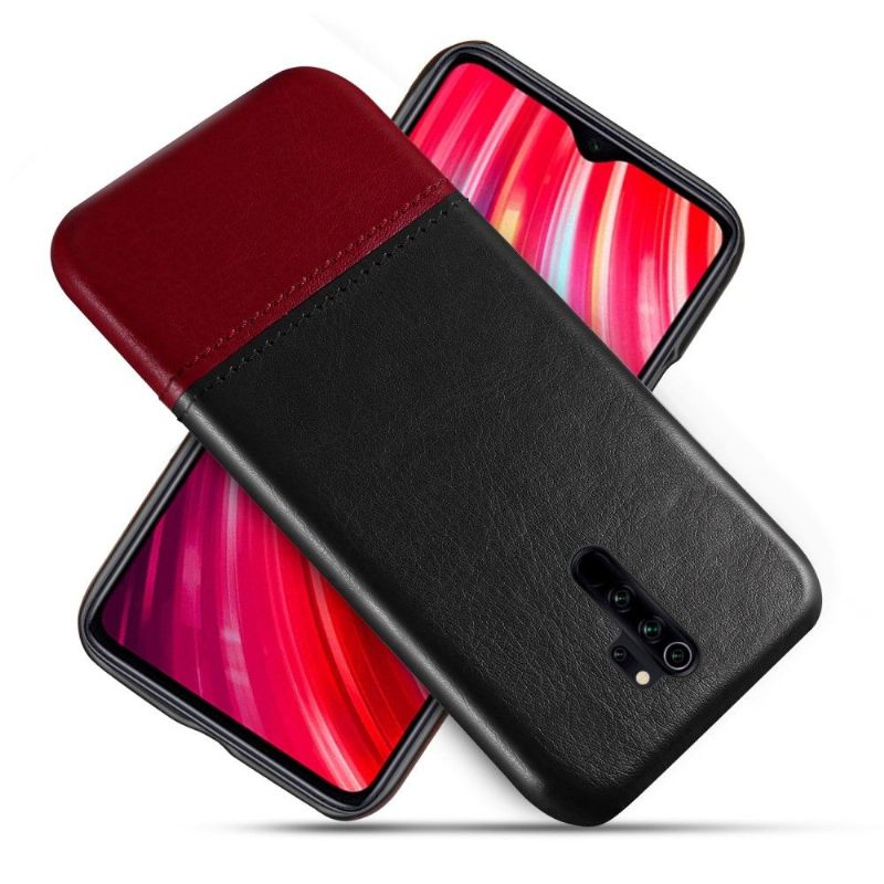 Hoesje voor Xiaomi Redmi Note 8 Pro Tweekleurig Leereffect