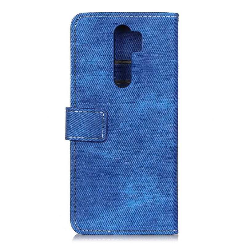 Leren Hoesje voor Xiaomi Redmi Note 8 Pro Stoffen Bekleding Met Naden