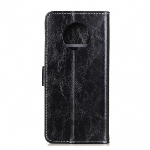 Folio-hoesje voor Xiaomi Redmi Note 9T Luxe Stiksels Met Leereffect