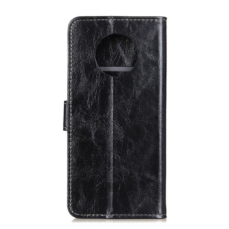 Folio-hoesje voor Xiaomi Redmi Note 9T Luxe Stiksels Met Leereffect