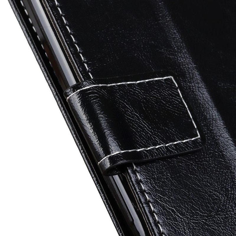 Folio-hoesje voor Xiaomi Redmi Note 9T Luxe Stiksels Met Leereffect