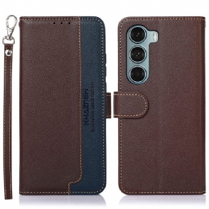 Folio-hoesje voor Moto G200 5G Lychee-stijl Rfid Khazneh