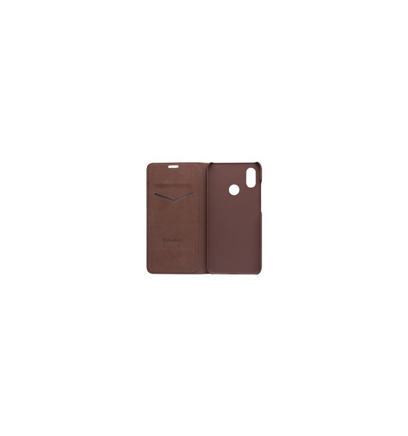 Folio-hoesje voor Xiaomi Mi 8 Qialino Echt Leer - Bruin