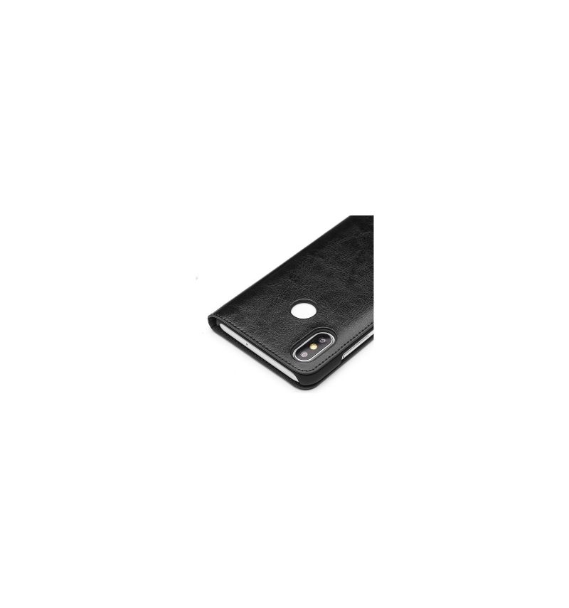 Folio-hoesje voor Xiaomi Mi 8 Qialino Echt Leer - Zwart