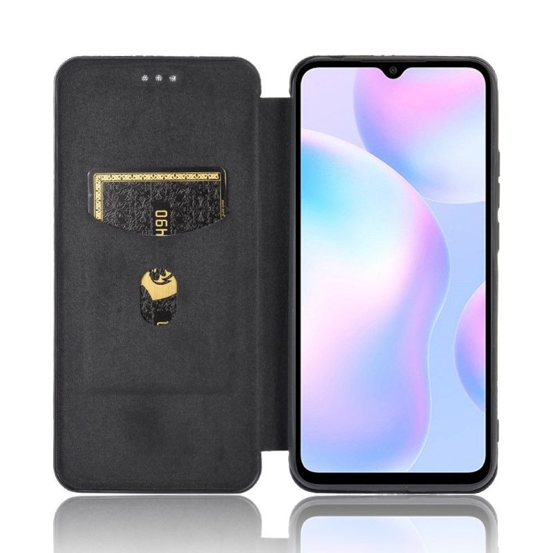 Folio-hoesje voor Xiaomi Redmi 9A Koolstofvezeleffect