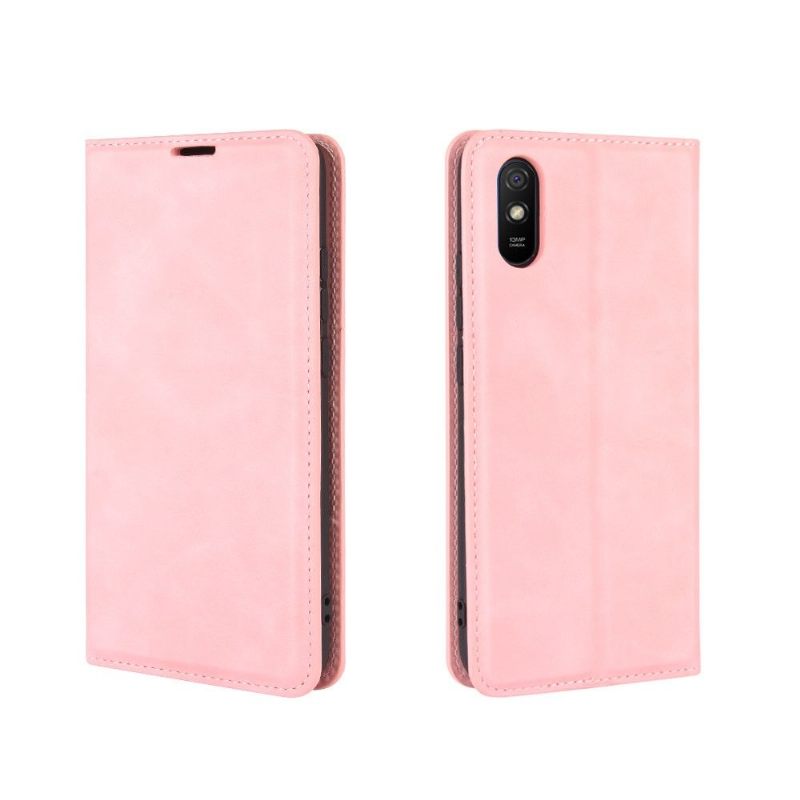 Folio-hoesje voor Xiaomi Redmi 9A Zakelijk Retro - Roze