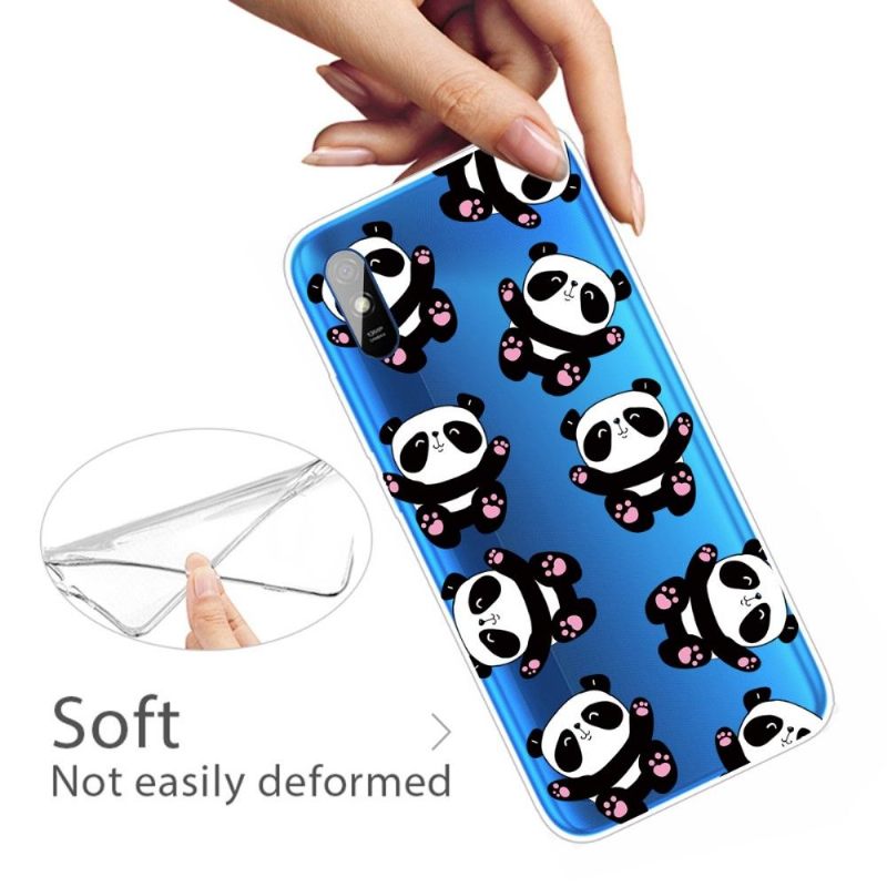 Hoesje voor Xiaomi Redmi 9A Anti-fall Blije Panda's