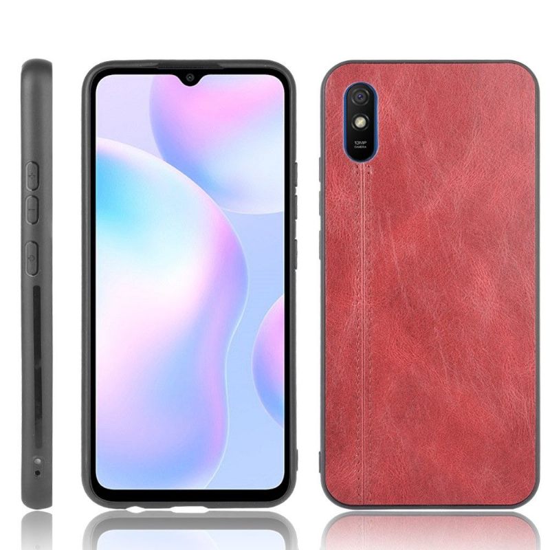 Hoesje voor Xiaomi Redmi 9A Stiksels Met Leereffect