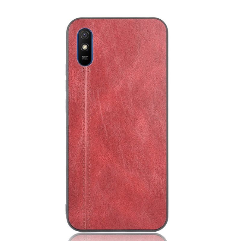 Hoesje voor Xiaomi Redmi 9A Stiksels Met Leereffect