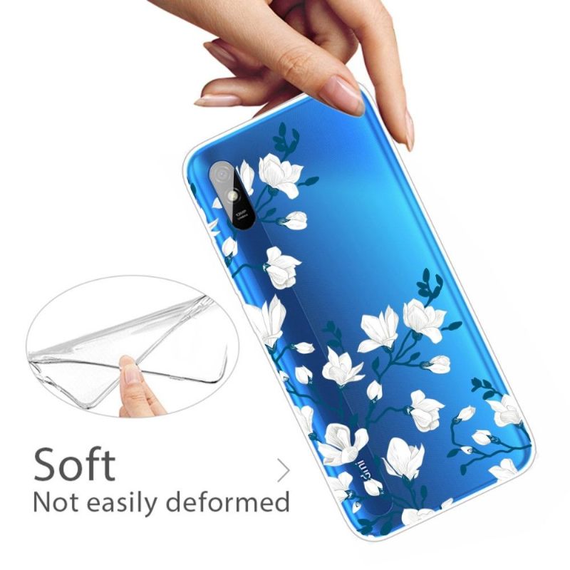 Telefoonhoesje voor Xiaomi Redmi 9A Bescherming Witte Bloemen