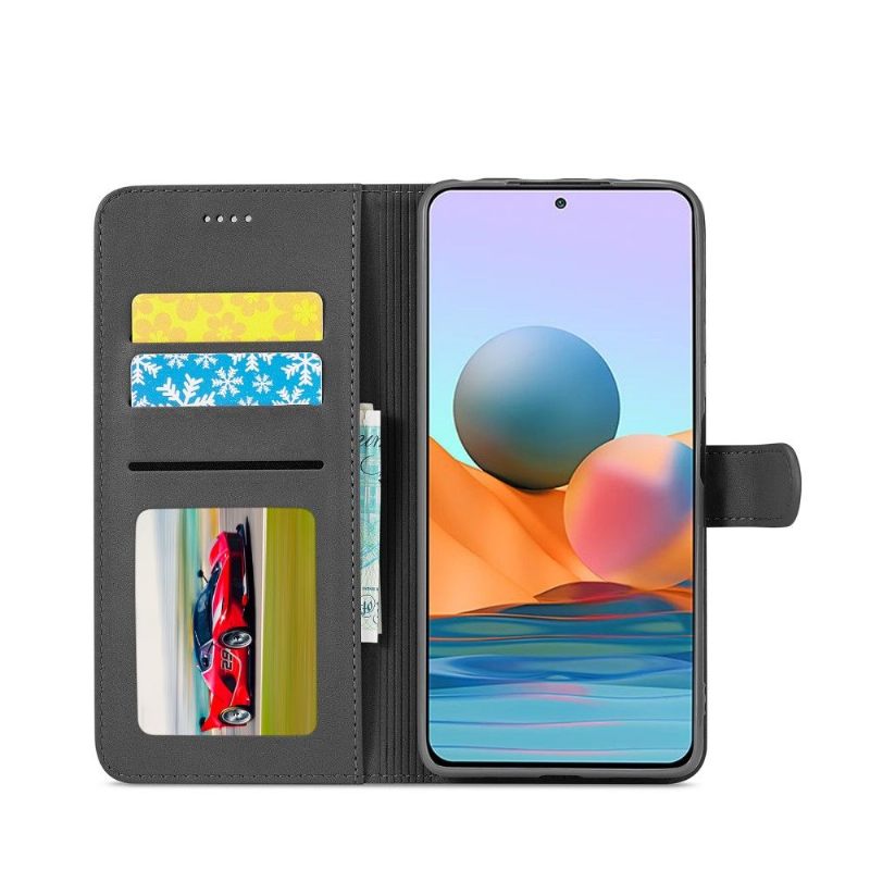 Cover voor Xiaomi Redmi Note 10 Pro Anti-fall Folio-hoesje Ledereffect Lc.imeeke