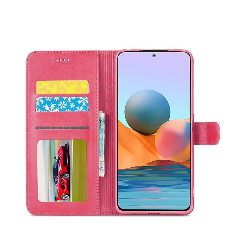 Cover voor Xiaomi Redmi Note 10 Pro Anti-fall Folio-hoesje Ledereffect Lc.imeeke