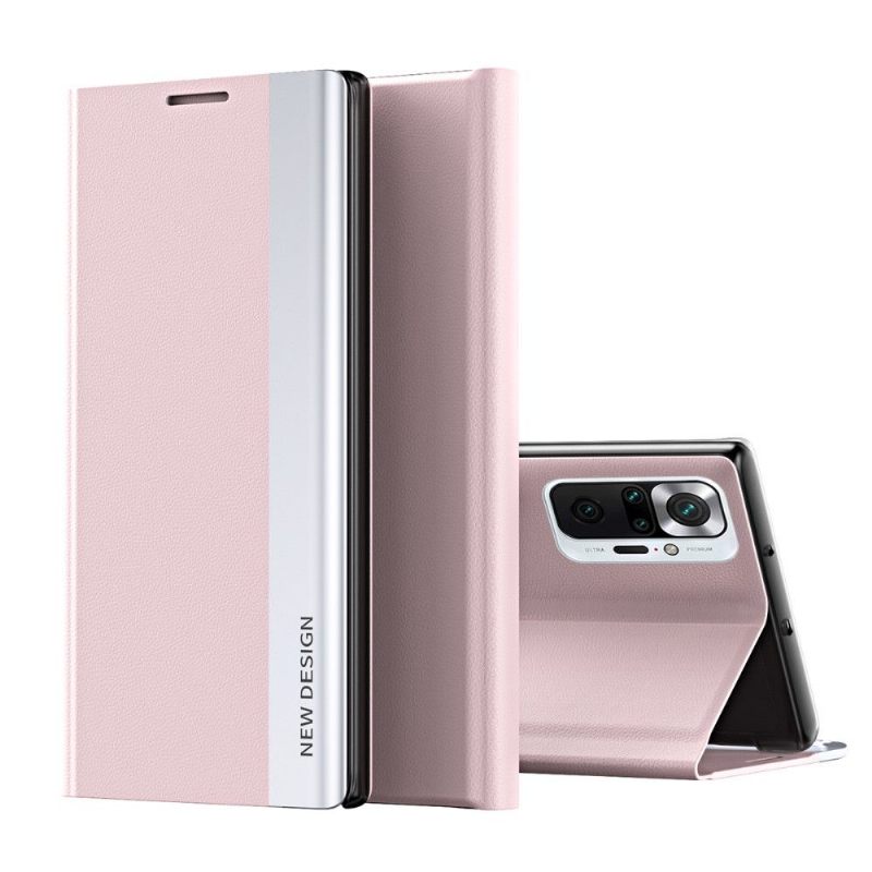 Cover voor Xiaomi Redmi Note 10 Pro Zakelijke Magneet Met Leereffect