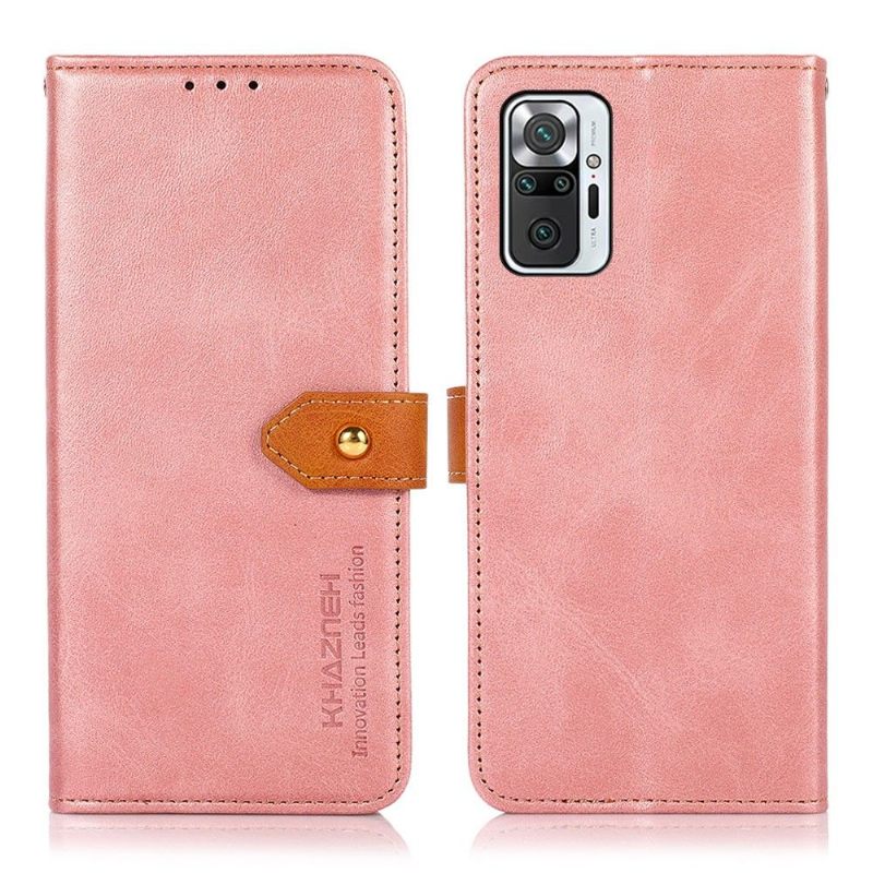 Flip Case voor Xiaomi Redmi Note 10 Pro Khazneh Tweekleurig Kunstleer