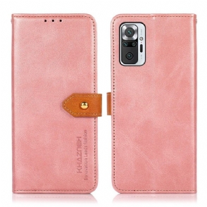 Flip Case voor Xiaomi Redmi Note 10 Pro Khazneh Tweekleurig Kunstleer