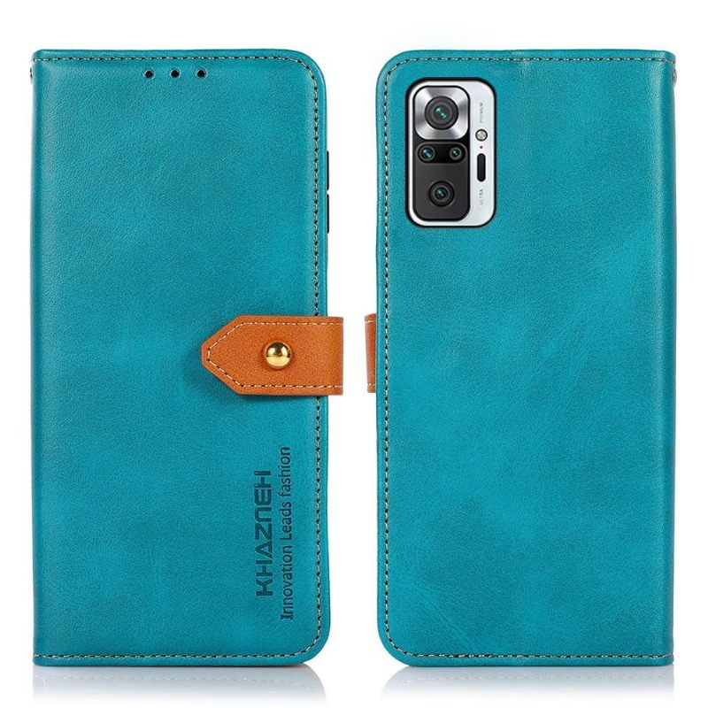 Flip Case voor Xiaomi Redmi Note 10 Pro Khazneh Tweekleurig Kunstleer