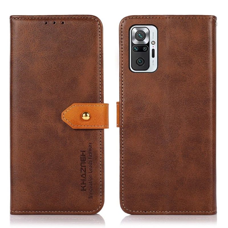 Flip Case voor Xiaomi Redmi Note 10 Pro Khazneh Tweekleurig Kunstleer