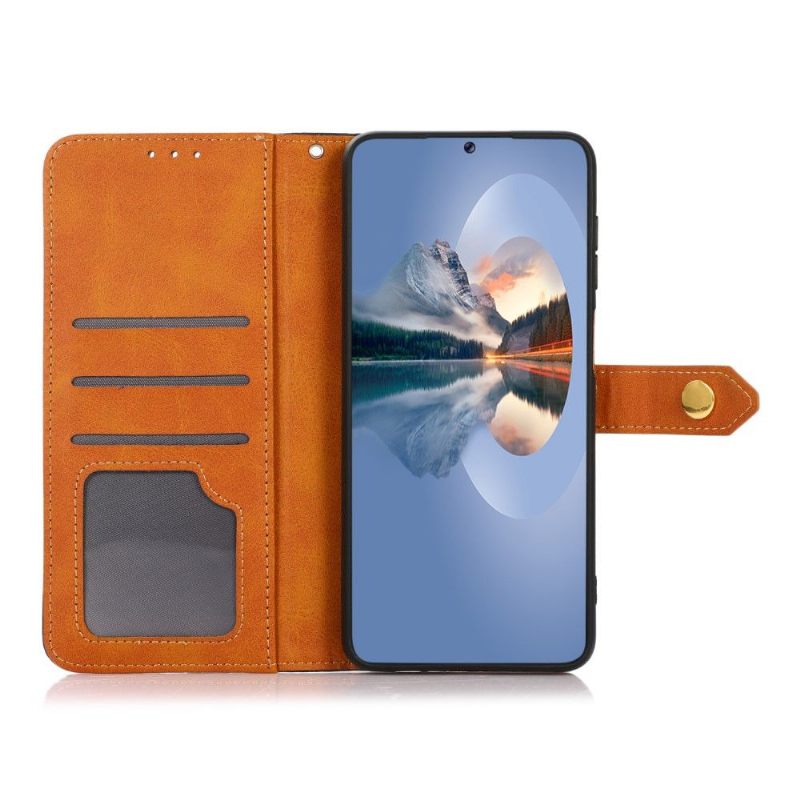 Flip Case voor Xiaomi Redmi Note 10 Pro Khazneh Tweekleurig Kunstleer