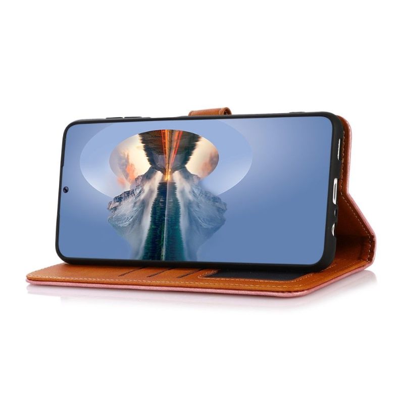 Flip Case voor Xiaomi Redmi Note 10 Pro Khazneh Tweekleurig Kunstleer