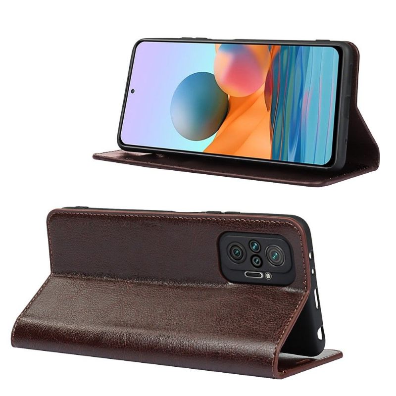 Flip Case voor Xiaomi Redmi Note 10 Pro Ondersteuningsfunctie Voor Leren Kaarthouder