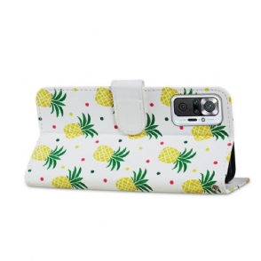 Folio-hoesje voor Xiaomi Redmi Note 10 Pro Ananas