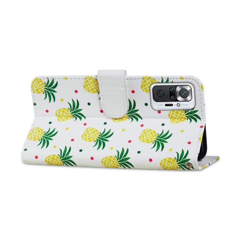 Folio-hoesje voor Xiaomi Redmi Note 10 Pro Ananas