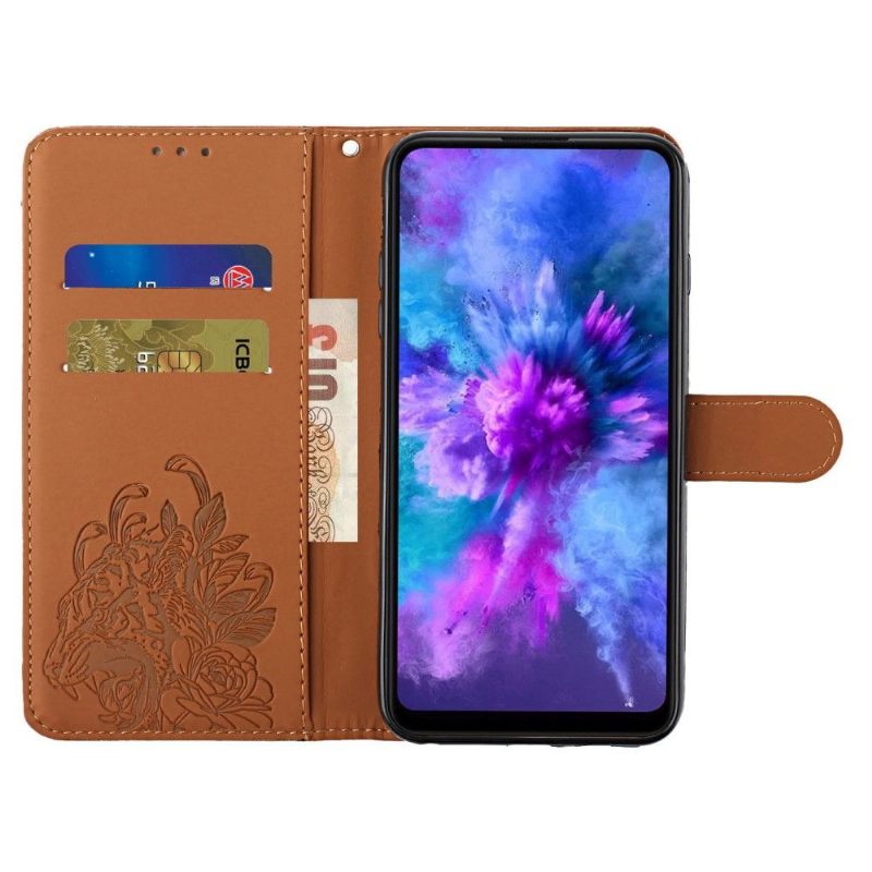 Folio-hoesje voor Xiaomi Redmi Note 10 Pro Anti-fall Tijgerontwerp