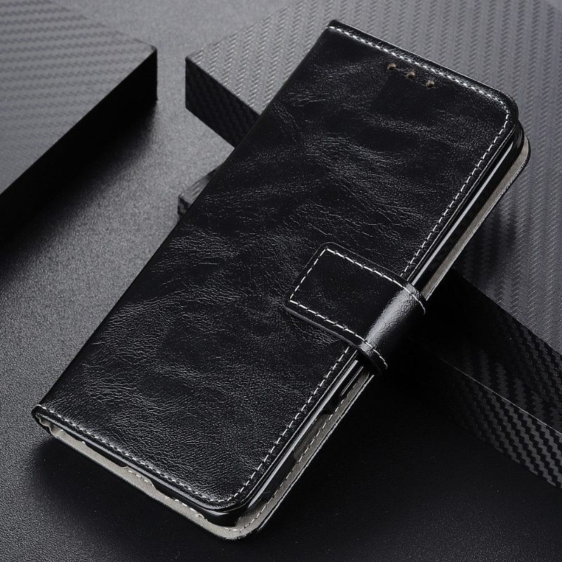 Folio-hoesje voor Xiaomi Redmi Note 10 Pro Luxe Stiksels Met Leereffect