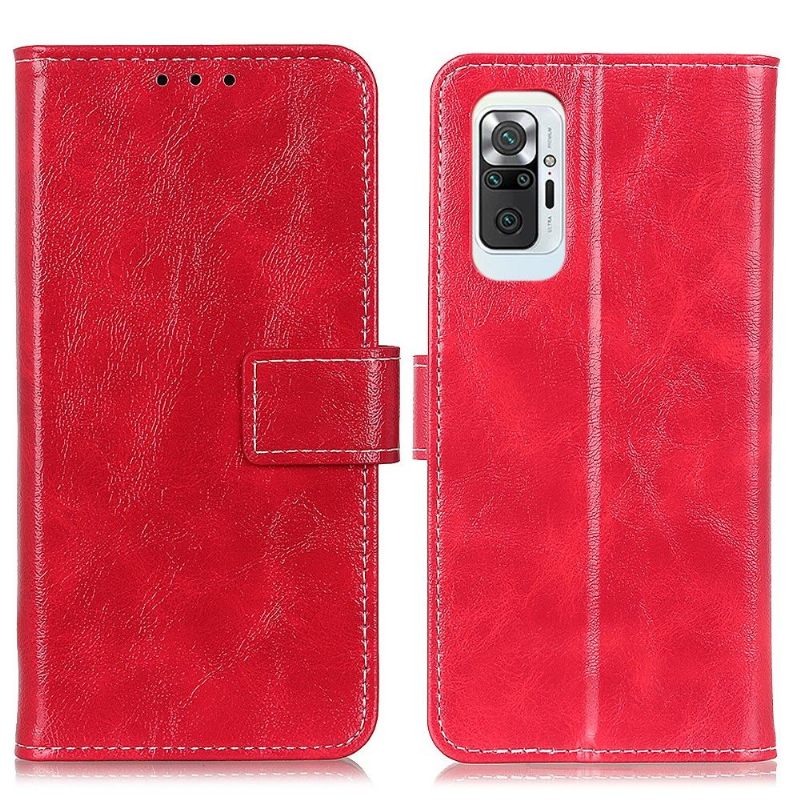 Folio-hoesje voor Xiaomi Redmi Note 10 Pro Luxe Stiksels Met Leereffect