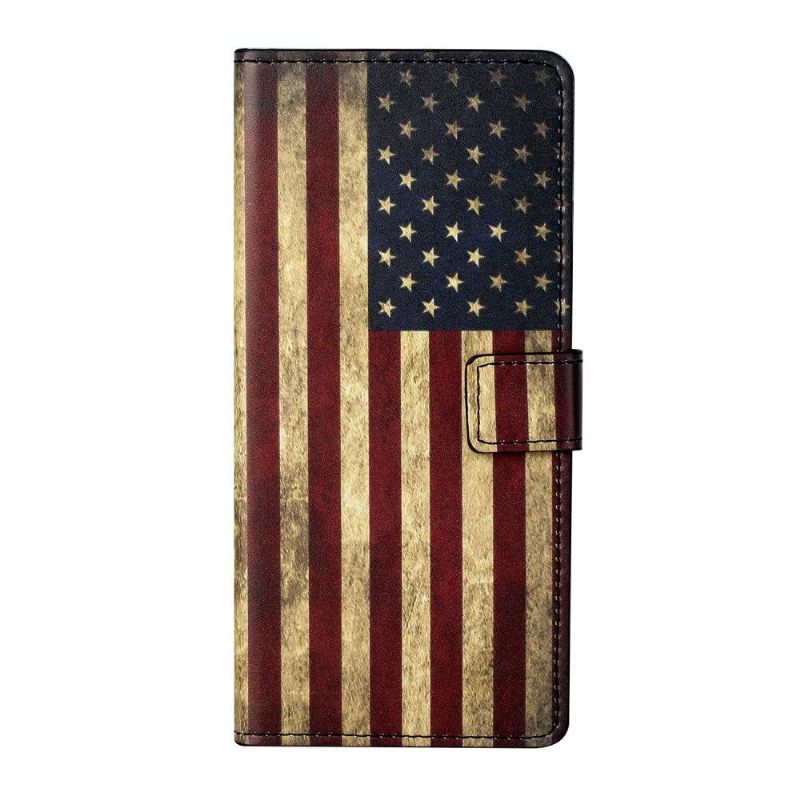 Folio-hoesje voor Xiaomi Redmi Note 10 Pro Vintage Amerikaanse Vlag