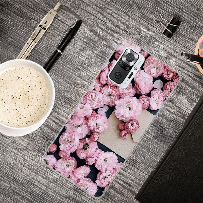 Hoesje voor Xiaomi Redmi Note 10 Pro Anti-fall Roze Bloem